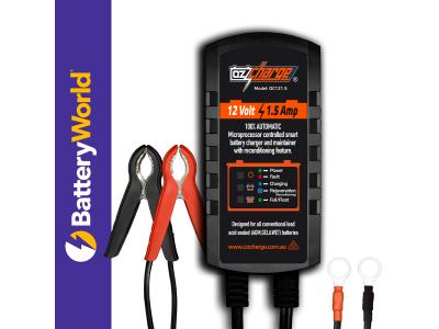 Oz Charge 12 Volt 1.5A - 8-Stage Battery Charger & Maintainer