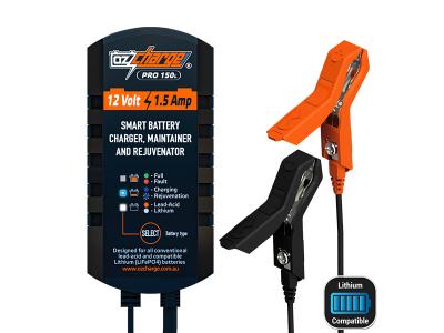 OzCharge 12V 1.5A Battery Charger and Maintainer Lithium Pro Series