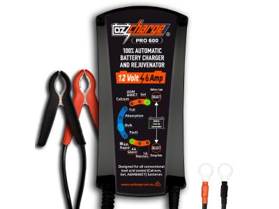 OzCharge Pro Series 12 Volt 6 Amp 9-Stage Battery Charger